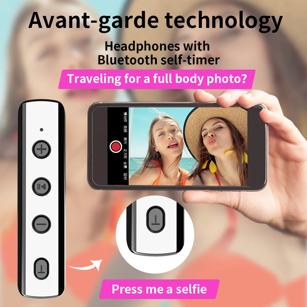Bluetooth наушники с автоспуском двойной стерео звук Беспроводные спортивные наушники ожерелье TWS вкладыши пара гарнитуры для влюбленных