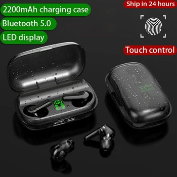 

2200mAh Power Bank Wireless Bluetooth 5.0 Earphone Noise Canceling Headphones Wireless Gaming Headset Sport Earbuds With Mic