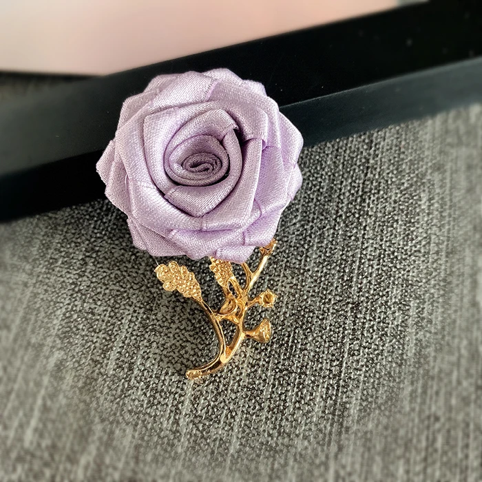 Flower Brooches Мужской женский галстук на магните на лацкане, брошь в британском стиле для свадебной вечеринки, пальто, куртка из золотого сплава, броши в форме цветка розы, ленты, корсаж - Цвет: Flower Brooches