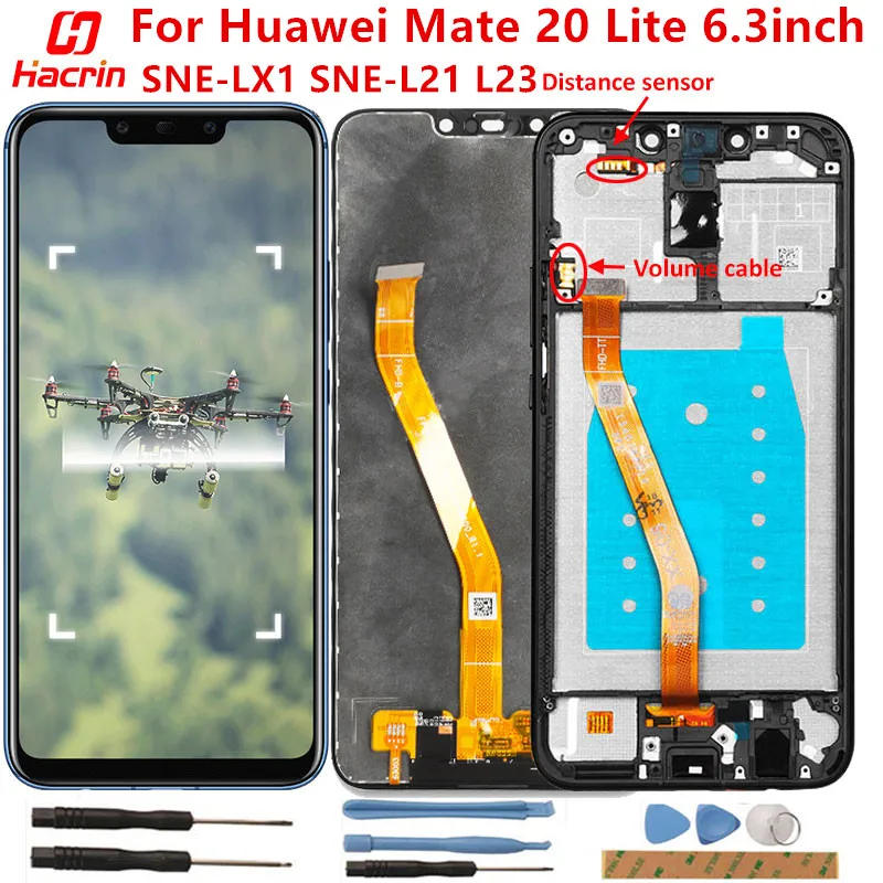 

For Huawei Mate 20 Lite LCD Display+Touch Screen With Frame No Dead Pixel Screen Replacement For Huawei Mate 20 Lite SNE-LX1 L21