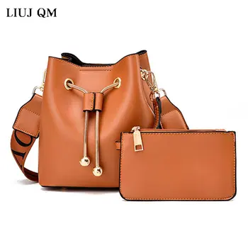 

LIUJ QM 2020 Fashion Women Bag All-match One-shoulder Messenger Handbag Bags For Women Drawstring Son-mother Bag Torebka Damska