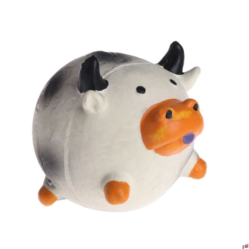Игрушки для домашних животных кошки собаки шарики свинья корова курица пищалка латекс жевать кусать зубы Чистка