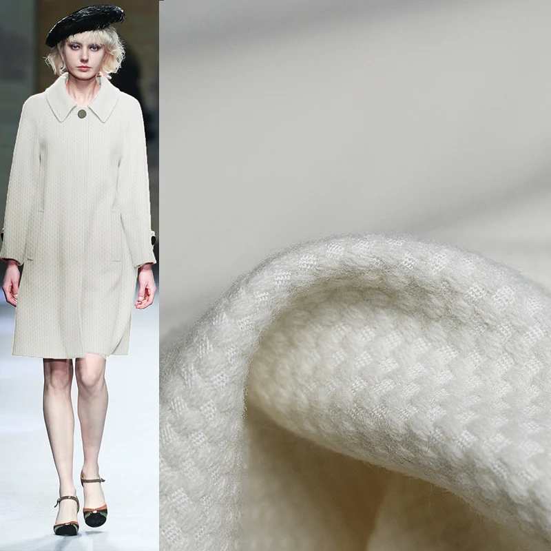 Красный малиновый белый твид шерстяная ткань шерсть материалы для одежды зимнее женское пальто куртка швейная ткань