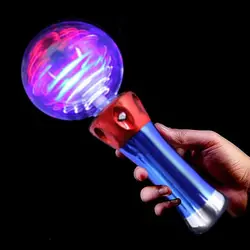 Brinquedo de bola mágica luminosa das crianças vara de brinquedo led flash rotativa luz mostrar brinquedo engraçado festa flash bola novidade