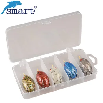 

Smart 5Pcs Frog Lures 55mm Silicone Bait Fishing Lures with BOX Snakehead Lure Fishing Tackle Leurre Souple Swimbait Feeder