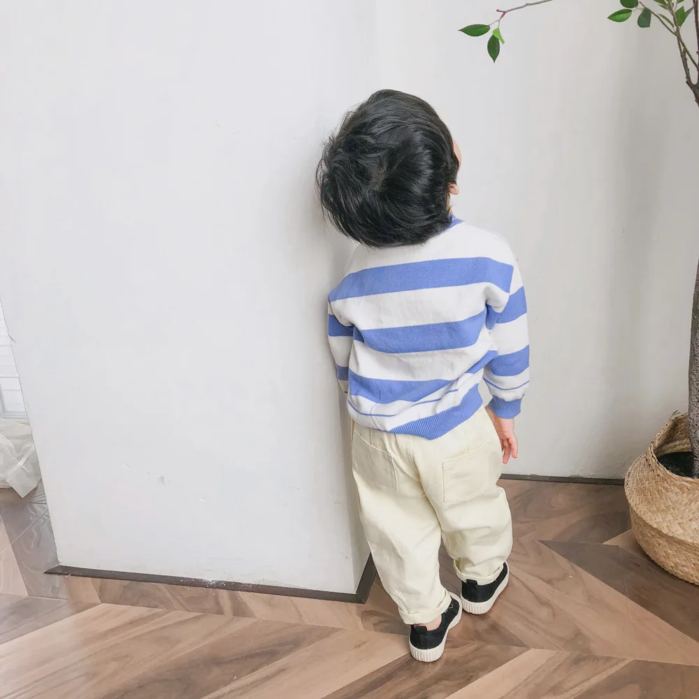 Virgilkids2019 весенняя одежда новые стильные повседневные штаны в Корейском стиле для мальчиков детские свободные брюки из саржи