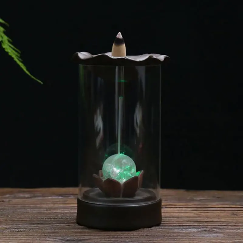 

Ceramic Incense Fountain Windproof Waterfall Backflow Skull Incense Burner