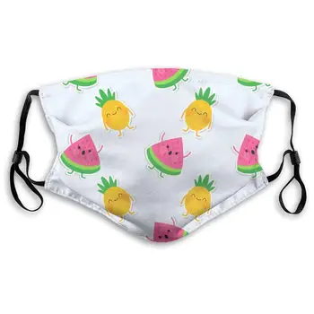 

Cute Watermelon Pineapple Pattern Unisex Anti-Pollution Mask Dust Mask with Filter Mask Black