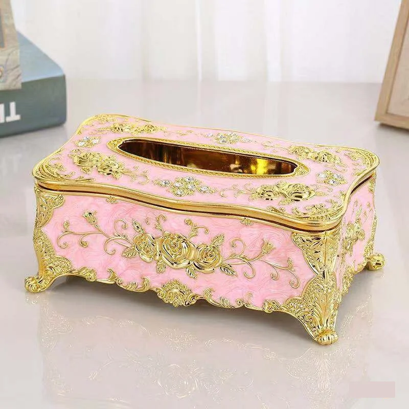 

Acrylic Tissue Box Holder Home Office Ktv Hotel Car Tissue Case Universal Luxury European Paper Rack Office Table Accessories