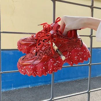 

Best Selling Running Shoe Women Thick Soled Sports Shoes Women Lace Up Womens Jogging Shoes Anti Slip Walking Shoes Women Luxury