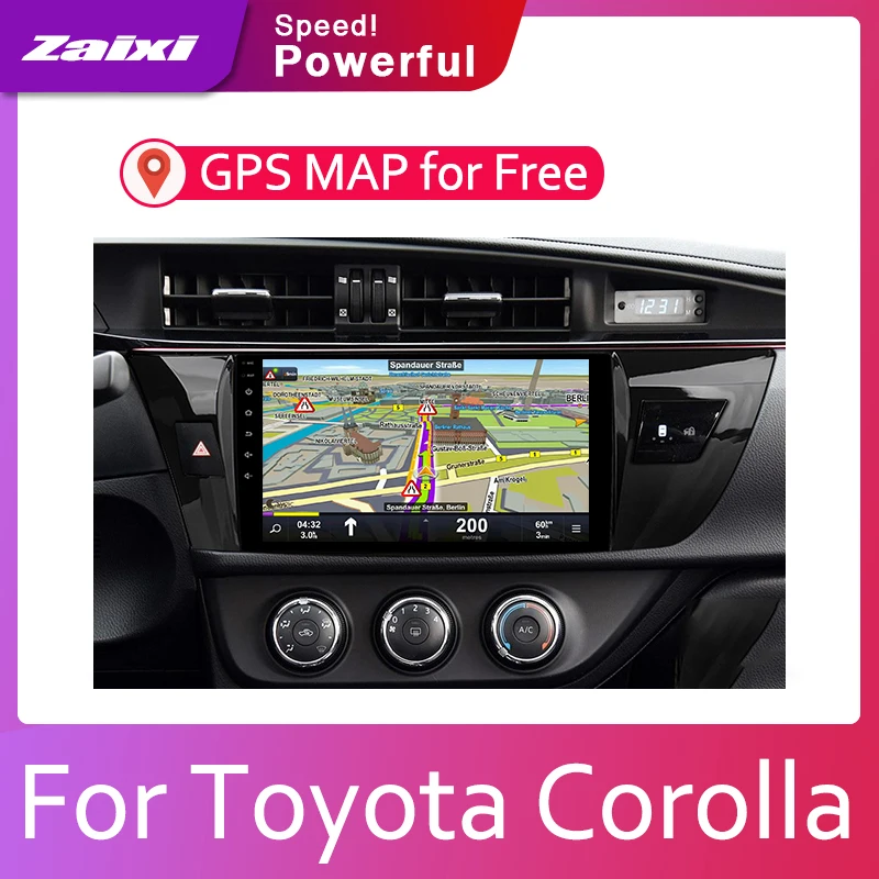 ZaiXi Android 2 Din Автомобильный Радио Мультимедиа Видео плеер Авто Стерео gps карта для Toyota Corolla 2013~ медиа Navi навигация