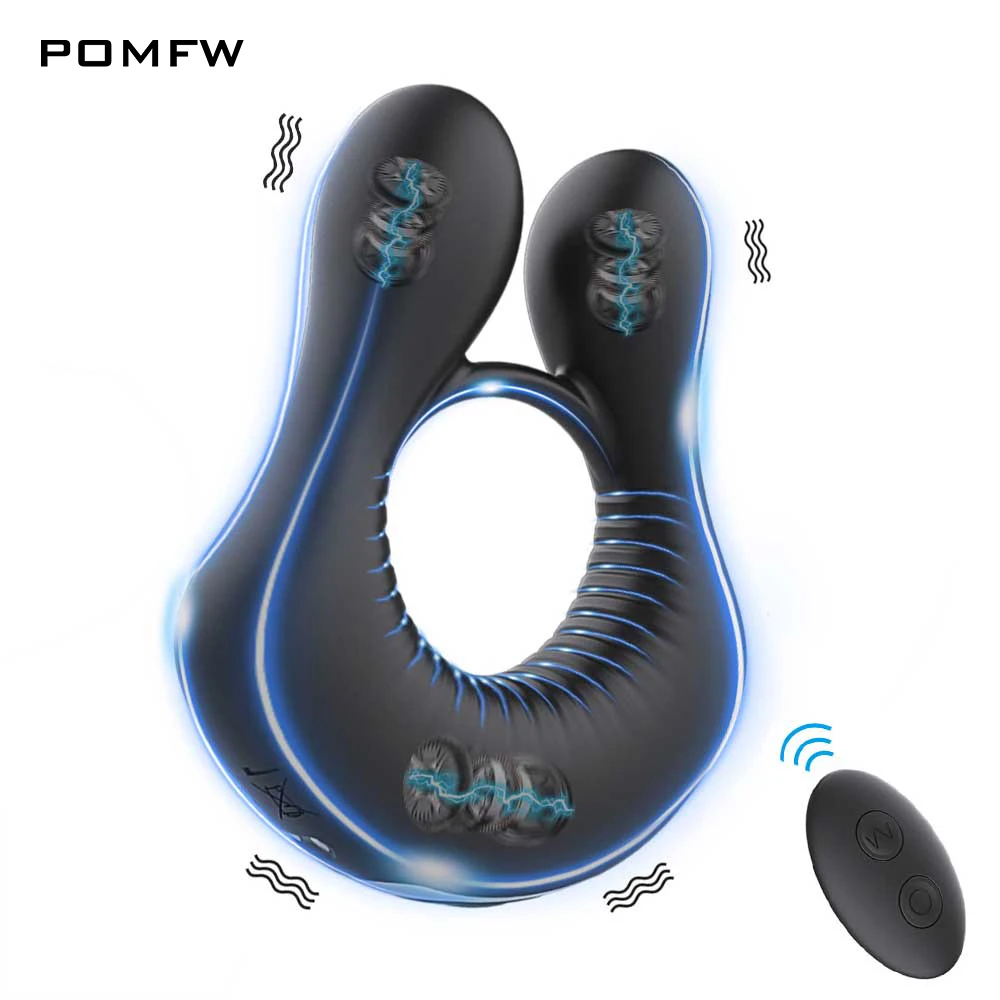 Vibrierende Cockring Kristallpenisring Penis Cock Ring für Mann Verzögerung Ejakulation Erotische Spielzeug in Paar Vibrator Ringe Sex Spielzeug für Männer 1