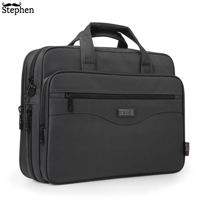 Cross-Section Business Shoulder Portable Wear-Resistant File Tote Package,Black,37826cm HWX Mens Waterproof Oxford Cloth Briefcase