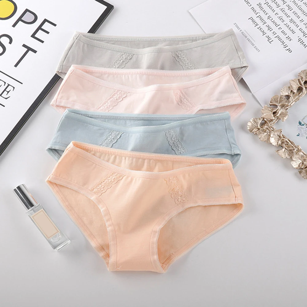 

1/3pcs Women Underwear Lingerie Sexy Lace Transparent Panties Tempting Pretty Briefs High Quality Low Waist Women's Underpants