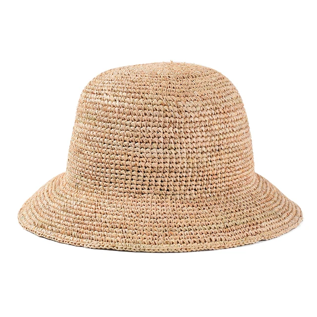 Handmade Ladies Crochet Natural Raffia 