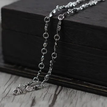 

Thai Silver To Retro Cross Necklace Multi - Element Cross - Flower Personality Personality Sweater Chain Sterling Silver 925