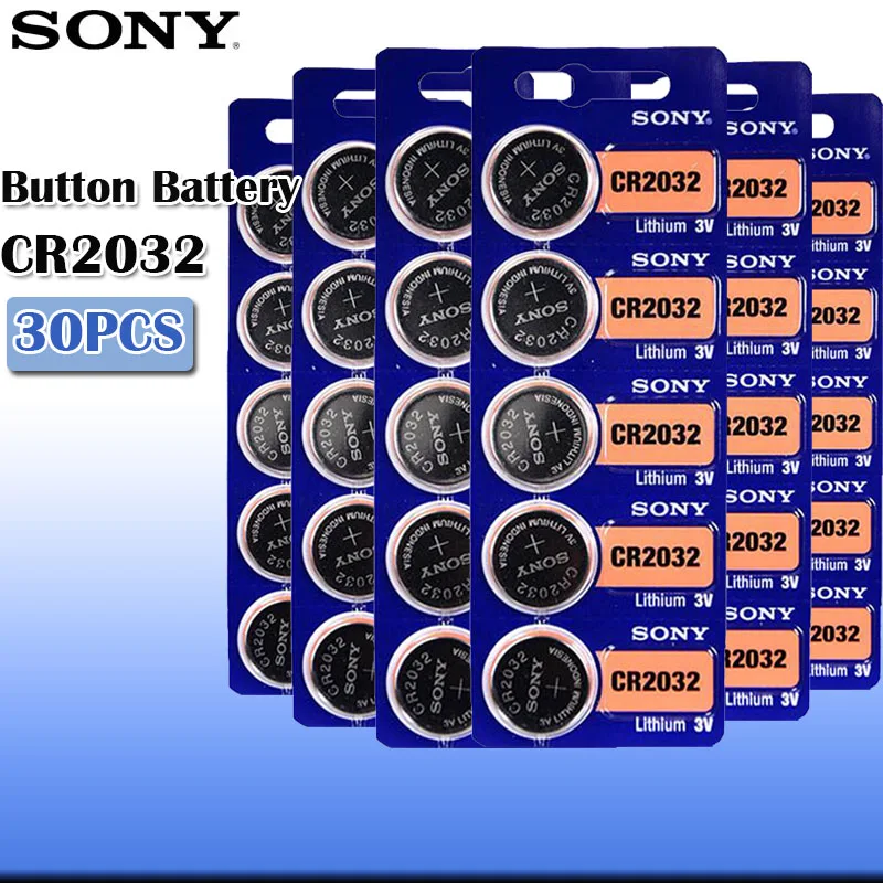 30 шт./лот sony CR2032 3 в 100% оригинальная литиевая батарея для часов пультов