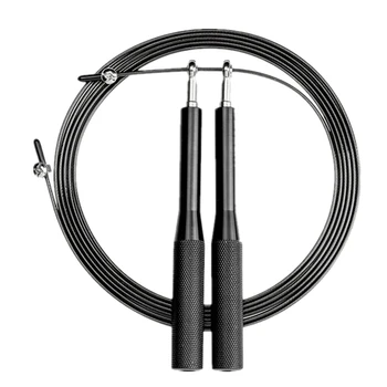 

TOP!-Speed Jump Rope Tangle Free with Ball Bearing Rapid Adjustable Metal Handle Jump Ropes for Fit Skipping Training Rope