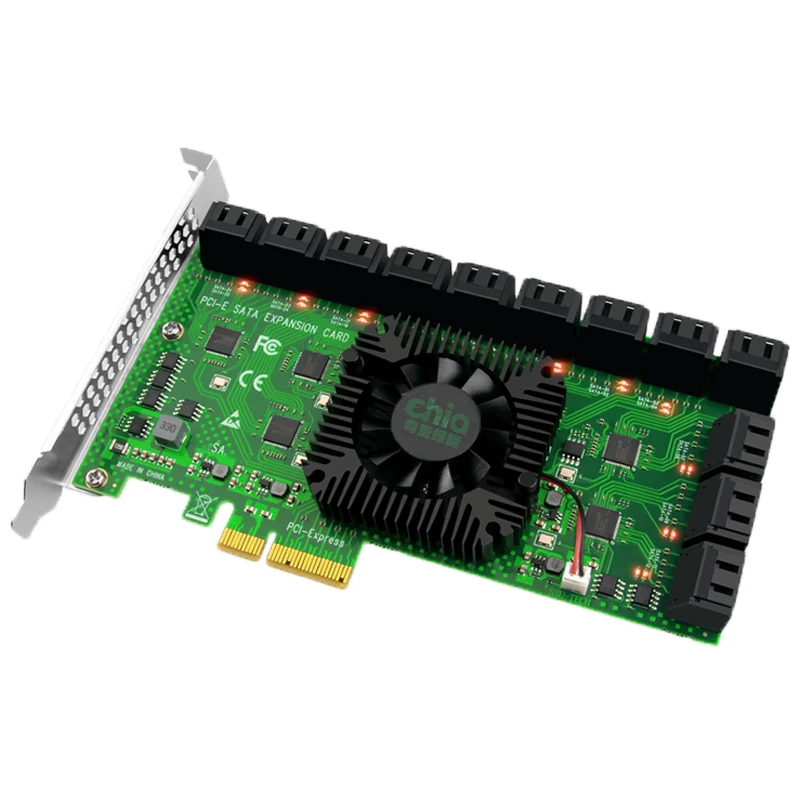 24-портовая карта расширения SATA PCI-E адаптер для жесткого диска 10 12 16 20 Bay Pcie X1 X4 |