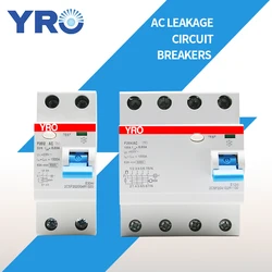 AC 2P 4P 63A 100A 230V 400V Residual Current Circuit Breaker Differential Breaker Safety Switch FS202