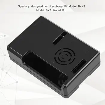 

External Case for Raspberry Pi Faster Heat Dissipation Case for Raspberry Pi Black Shell for Raspberry Pi Model B+/3/2 Model B