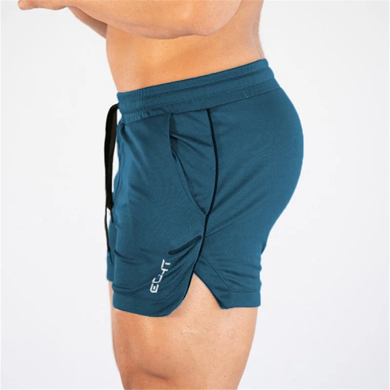 Mens Gym Training Shorts Men Sports Casual Clothing Fitness Workout Running Grid quick-drying compression Shorts Athletics