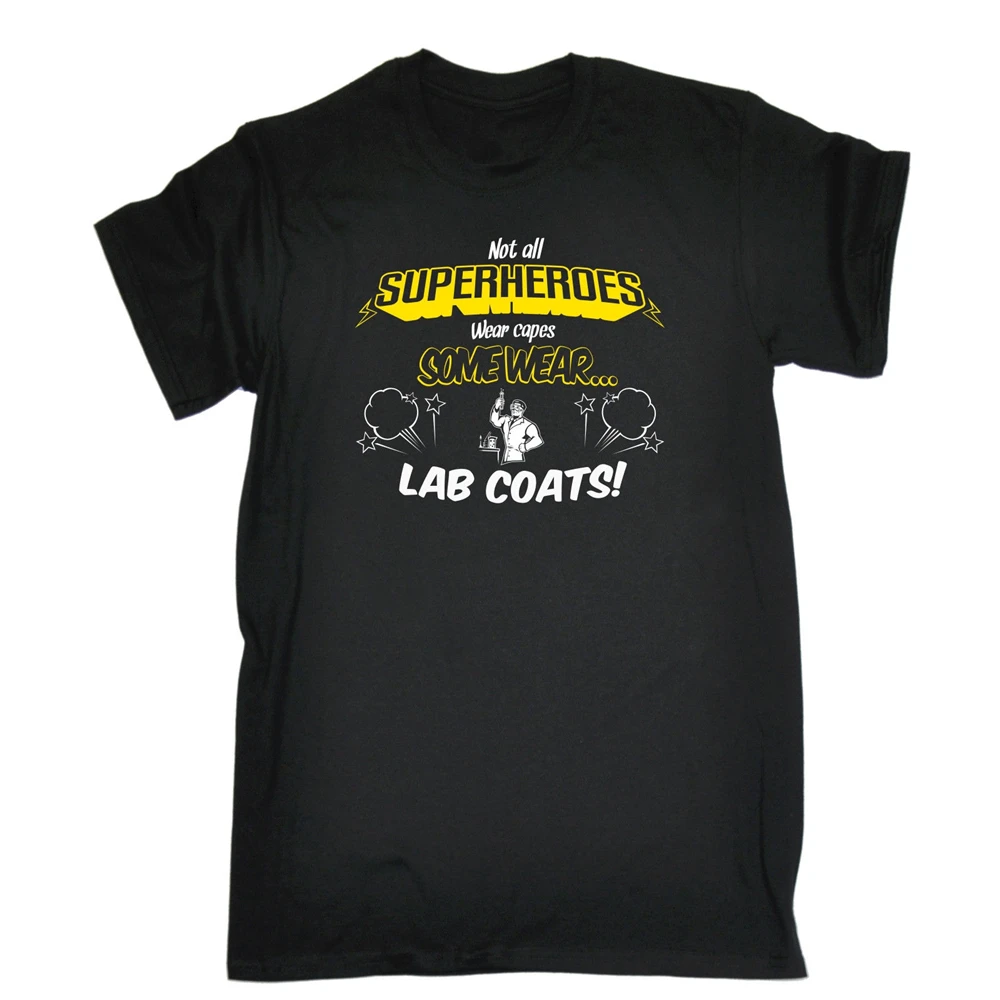 Not All Superheroes Wear Capes Lab Coats T-Shirt Sci Technician Gift Birthday For Youth Middle-Age Old Age Tee Shirt | Мужская одежда
