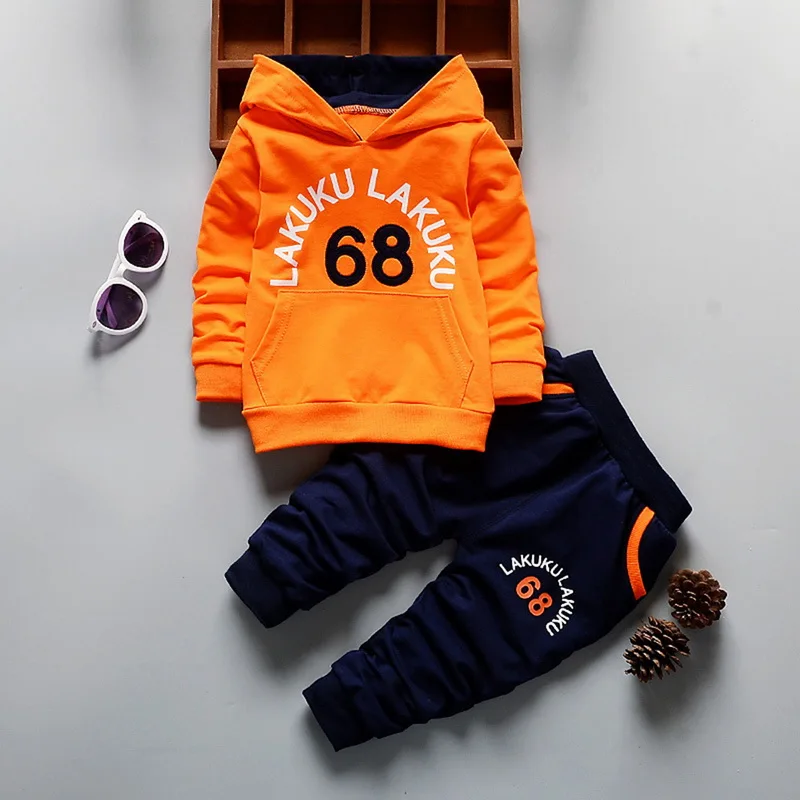 Sfit/Детский Повседневный свитер, костюм детская хлопковая рубашка с длинными рукавами+ штаны Повседневный костюм для мальчиков комплекты повседневной одежды с капюшоном