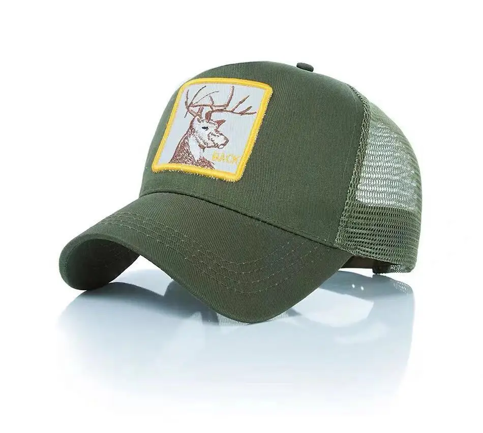 

Summer Unisex Hip Hop Embroidered Animal Men Baseball Caps Women Breathable Mesh Snapback Hats Men's Trucker Hats Cap