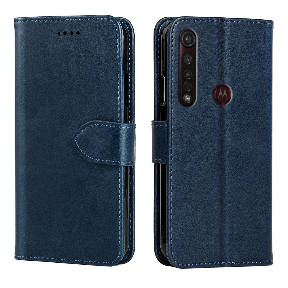 Кожаный чехол MKS для Motorola Moto G8 Plus на заднюю панель флип телефона с отделением ID