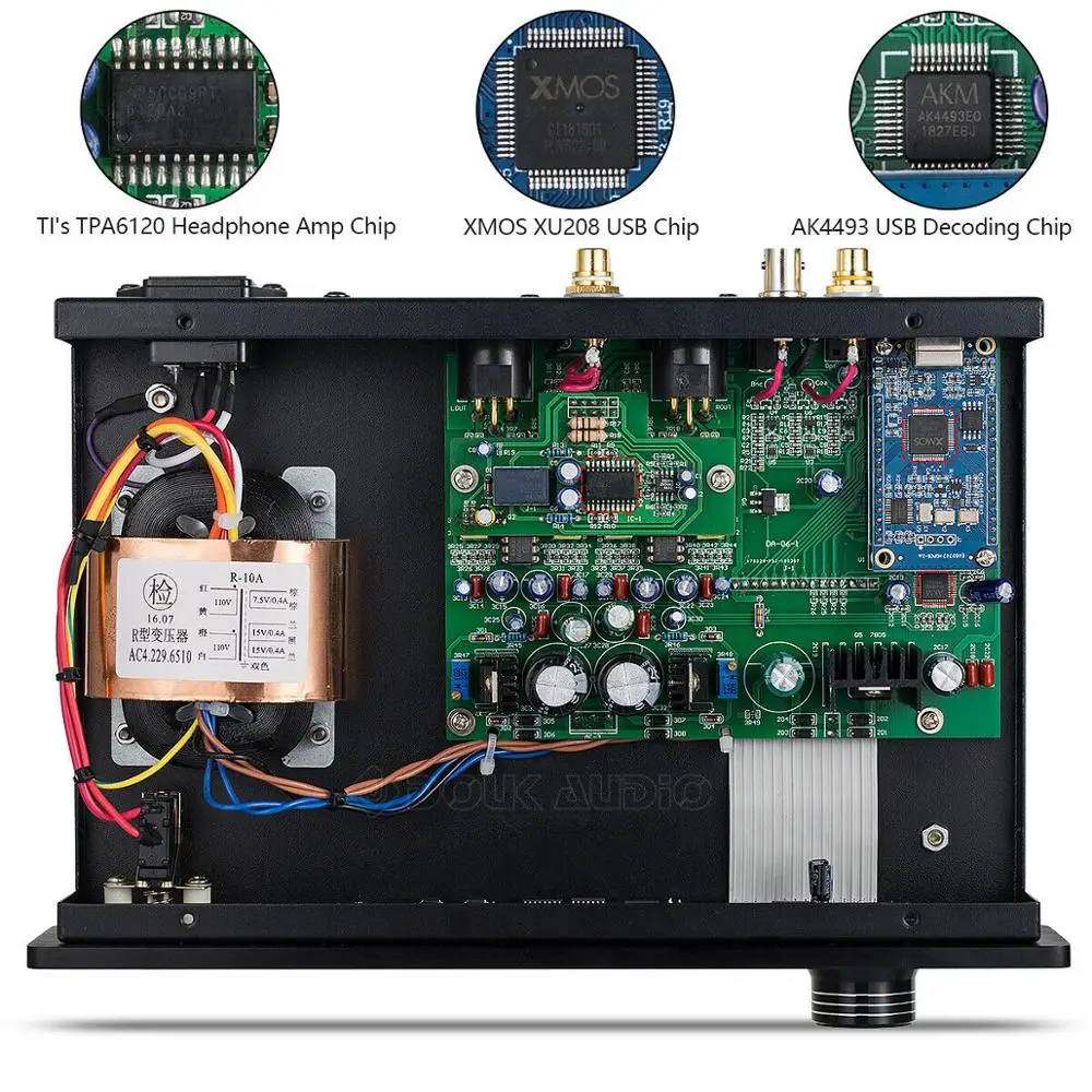 Nobsound XMOS XU208 USB DAC AK4493 аудио декодер коаксиальный/OPT цифровой аналоговый конвертер Amp D/A Wandler DSD512 PCM484K