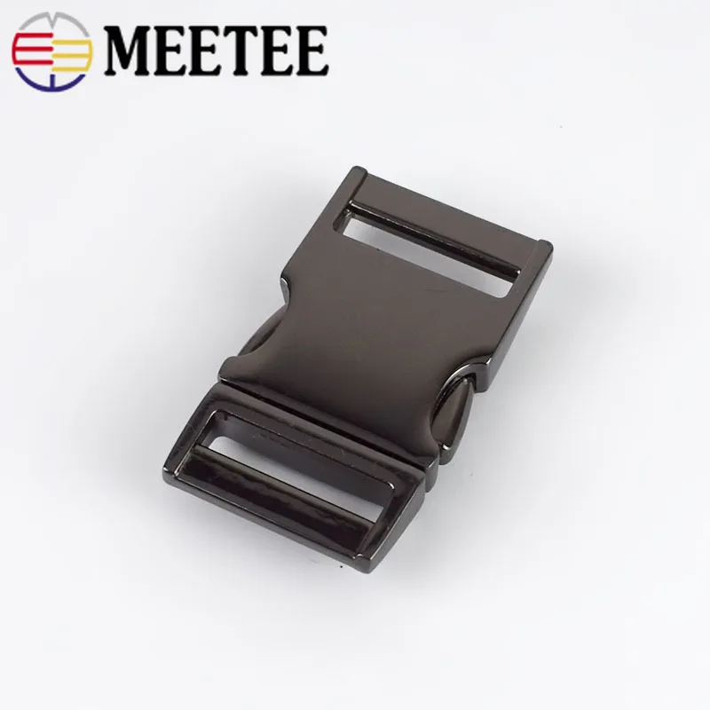 Meetee 2 шт. металлическая изогнутая Боковая Пряжка для 25 мм лямки Рюкзак Сумка