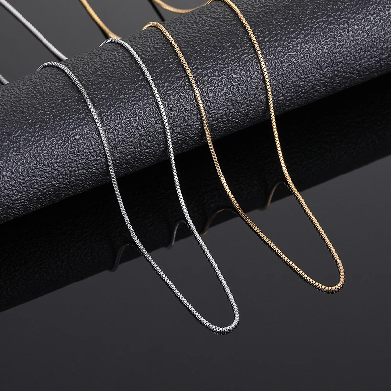 

2pcs Box Chain Necklaces Women Daily Accessories Necklaces stainless steel Chain accessories for handmade jewelry making