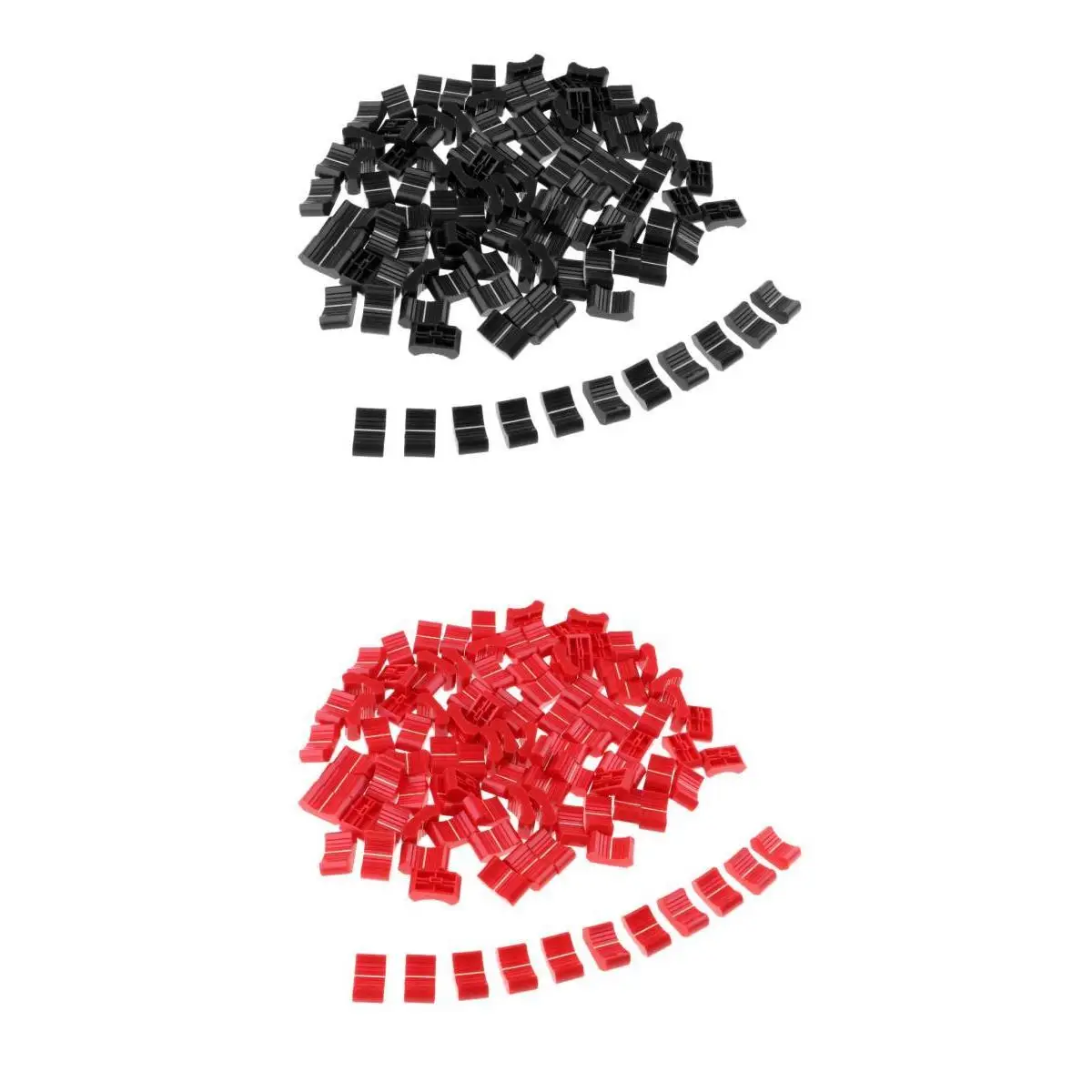 200 Pieces Touch Sensitive Slider Mixer Fader Knob Caps 4mm Slot