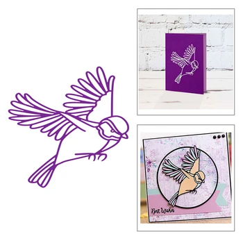 

2020 New Bird Animal Sparrow Swallow Wing Flight Embossing Metal Cutting Dies For Scrapbooking Greeting Card Making No Stamps