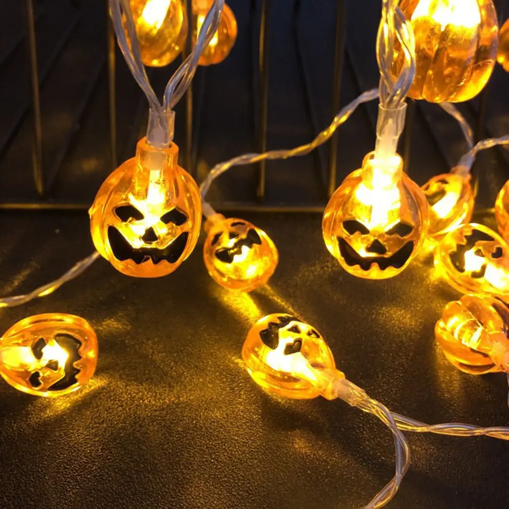 10 LED Lights Lantern Party Home Props Halloween Decoration Pumpkin String Fairy Battery Operated Light