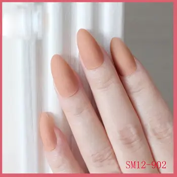 

24pcs Silky Matte Colorful False Nails Safe Non-toxic Environmentally Professional Fake Nail Full Cover Extension Nails Art Tips