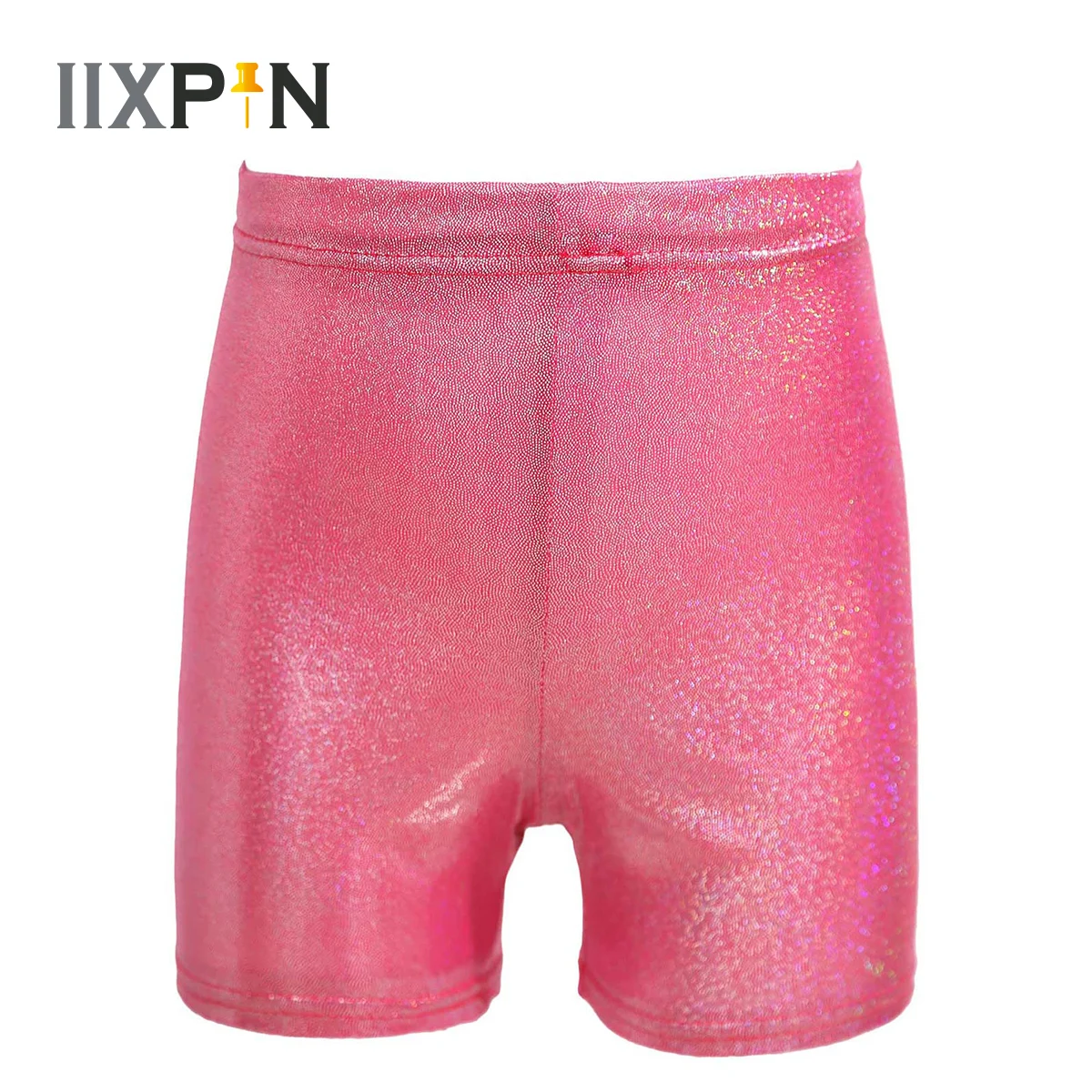 Kids Ballet Dancewear Girls Boys Metallic Jazz Dance Shorts Sparkly