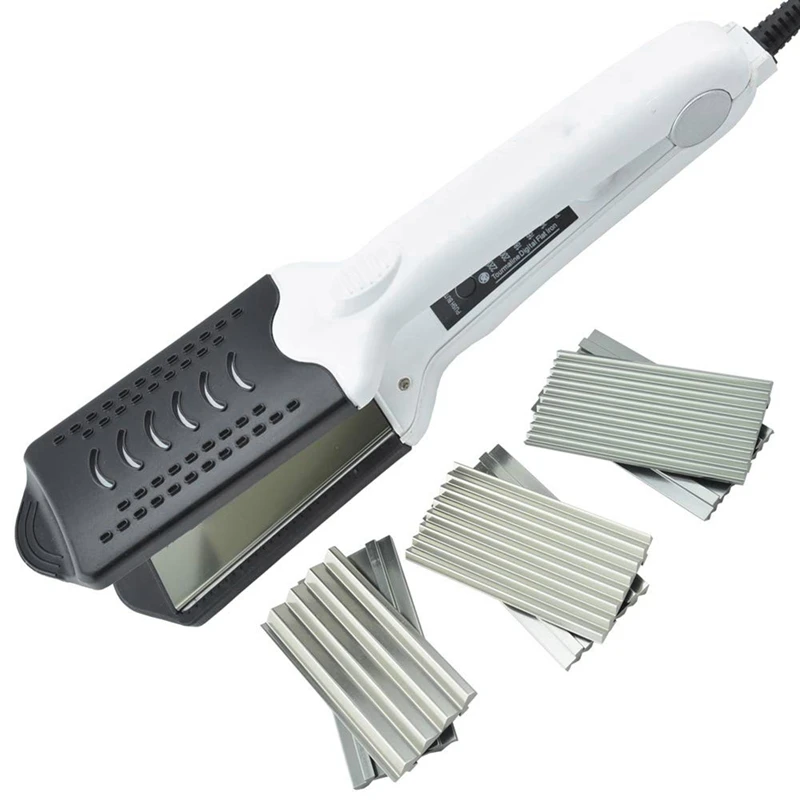 Многофункциональный керамический выпрямитель для волос с двойным напряжением, гофрированный Утюг с 4 пластинами, штепсельная вилка европейского стандарта