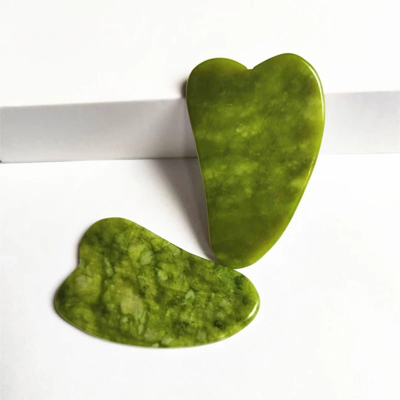 1PC Gua Sha Board Scraper Natural Quartz Jade Stone Guasha Massage Tool Facial Body Treatment Scraping Care Healthy Massage