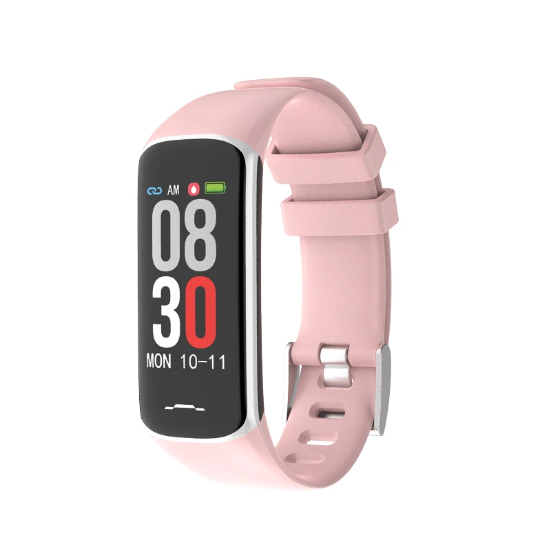 pink Смарт-браслет, сенсорный экран IP67, водонепроницаемые Смарт-часы, пульсометр, кислород, фитнес-трекер PK Honor Band 4 5 - Цвет: pink