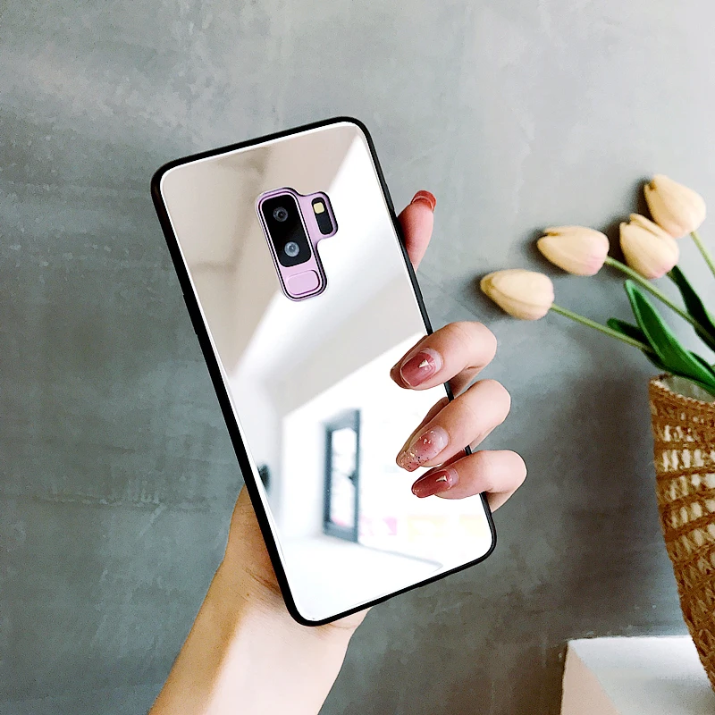 Полный зеркальный чехол для samsung Galaxy A10 A20 A20E A30 A40 A50 A70 S8 S9 S10 Plus 5G Note 10 9 Bling TPU силиконовый Arylic мягкий чехол