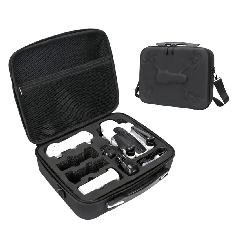 Portable Waterproof PU Carrying Case Storage Shoulder Bag with Propellers for Hubsan H117S Zino RC Drone Quadcopter Accessories - Цвет: A