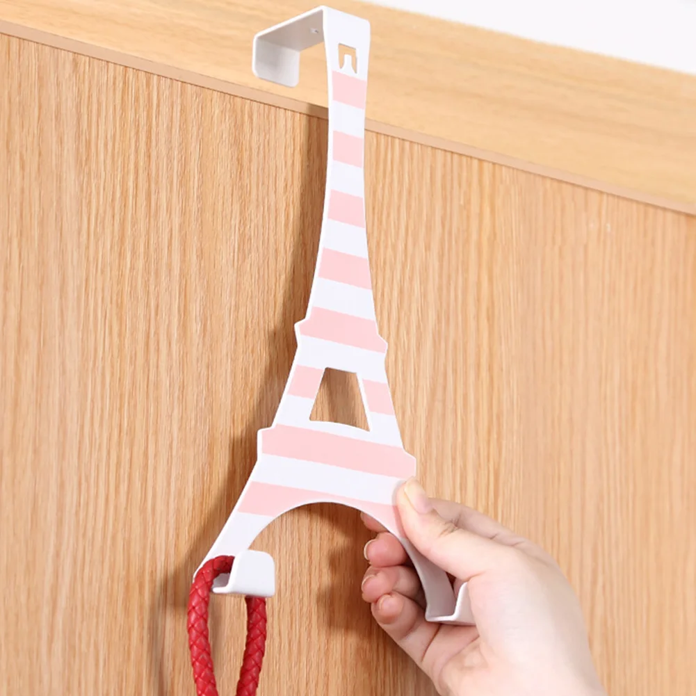 Bathroom Door Hooks Home Bedroom Holder Hanging Towel Decorative Screw Free Rack Bag Hat Clothes Right Angle Tower Shape