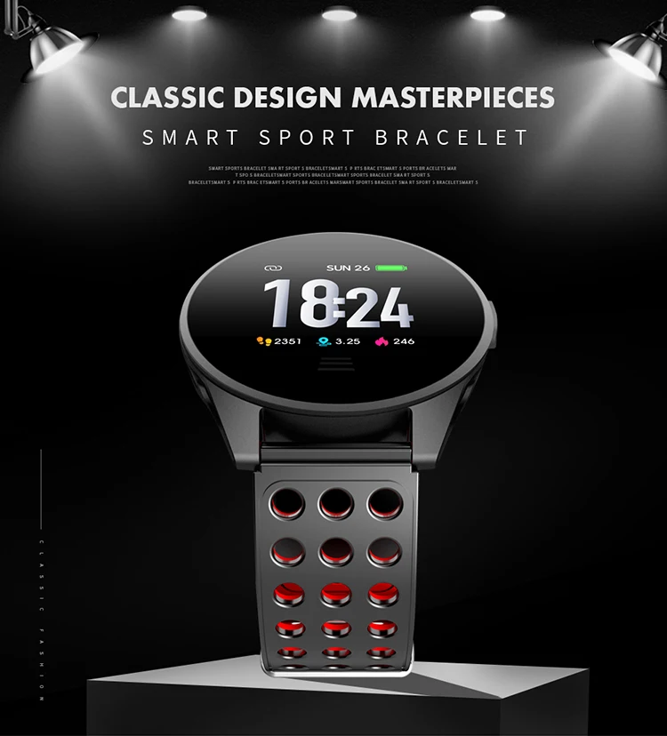 CK20 Color Screen Smart Bracelet Heart Rate Sleep Monitoring IP67 Waterproof Step Counter Multi-Function Sports Bracelet