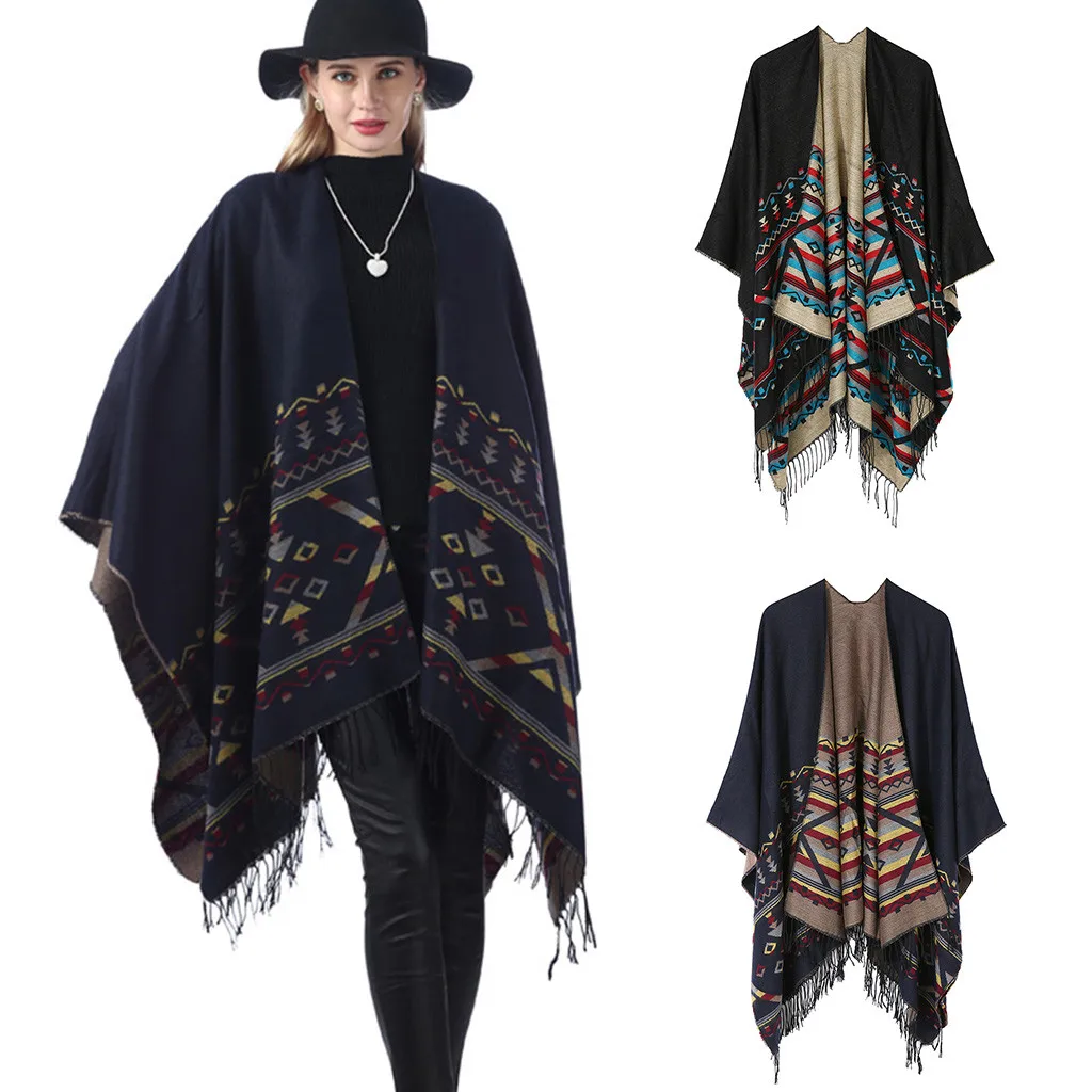 

Scarf Poncho Women Soft Cashmere Scarves Stylish Warm Blanket Solid Winter Shawl Elegant Wrap Blanket Scarf Foulard Femme Sjaal