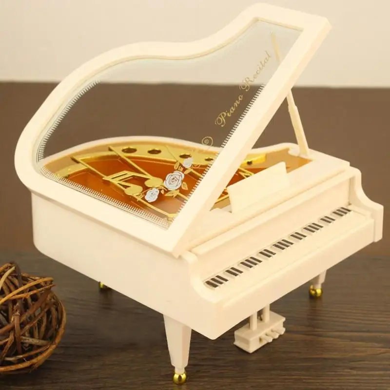 

Creative Mini Piano Model Music Box Metal Antique Musical Boxes Birthday Wedding Gift Home Decoration new year gifts
