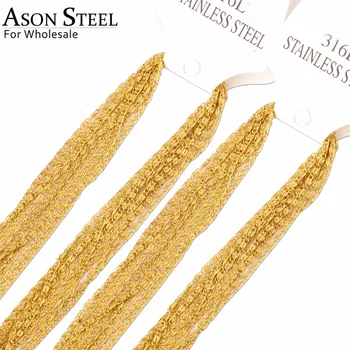 

ASONSTEEL Stainless Steel Chain 2mm 45cm 50cm 55cm 60cm Classic Style Chains Necklaces Wholesale 10pcpcs/lots DIY Accessories