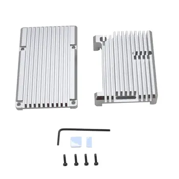 

Raspberry Pi 4 Model B CNC Aluminum Alloy Case Metal Armor Shell with Heat Sinks for Raspberry Pi 4B-NO Fans