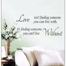 ZY8113/37*82 см/любовь не найти английские Стикеры с пословицами на стену многоцветной выбор